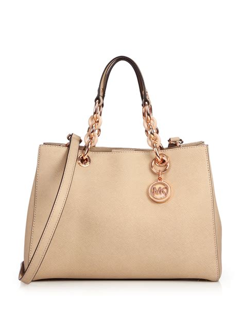 michael kors cynthia medium saffiano leather satchel|Cynthia Saffiano Leather Satchel – Michael Kors Pre .